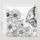 Cartes de coloriage papillon avec Journal (Devant)