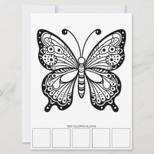 Cartes de coloriage pour adultes papillon