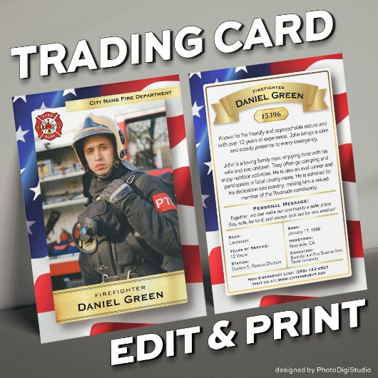 Cartes de commerce de pompiers personnalisées Tous