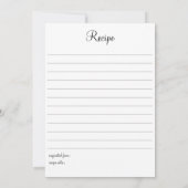 Cartes de commerce de recettes (Dos)