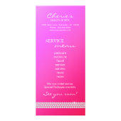 Cartes de commercialisation bijoux rose rouge (Dos)