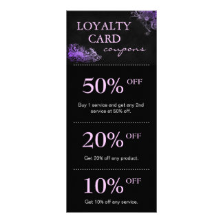 Cartes de commercialisation du salon Floral violet