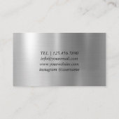 Cartes de conception noir en argent chic pour le G (Dos)