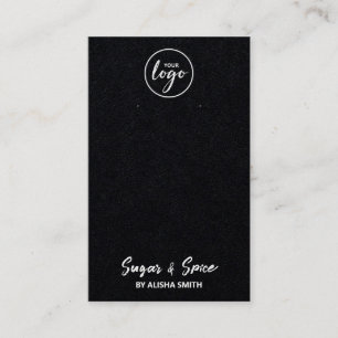 Cartes de conditionnement d'oreille noire du logo 