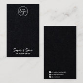 Cartes de conditionnement d'oreille noire du logo  (Devant / Derrière)