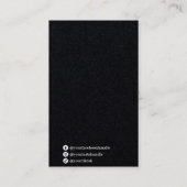 Cartes de conditionnement d'oreille noire du logo  (Dos)