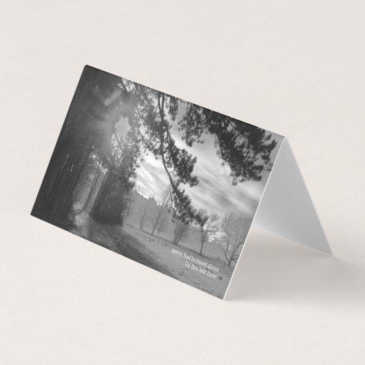 Cartes de condoléances "dernier voyage" (Front)