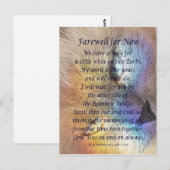 Cartes de condoléances pour la perte d'un animal d (Devant / Derrière)