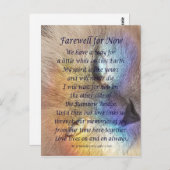 Cartes de condoléances pour le deuil d'un chat Pon (Devant / Derrière)