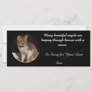 Cartes de condoléances pour perte de chat pour ché