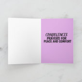 CARTES DE CONDOLÉANCES TULIPES VIOLETTES (Intérieur)