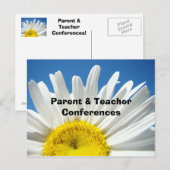 Cartes de conférences parents et enseignants École (Devant / Derrière)