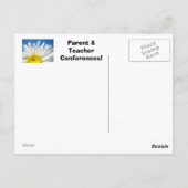 Cartes de conférences parents et enseignants École (Dos)