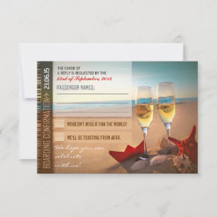 Cartes de confirmation d'embarquement pour RSVP de
