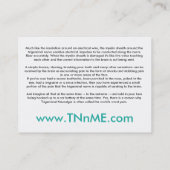 Cartes de conscience de TN (Dos)