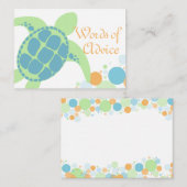 Cartes de conseil baby shower (Devant / Derrière)