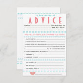 Cartes de conseil Baby shower (Devant / Derrière)