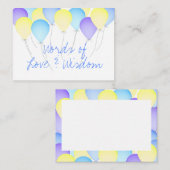 Cartes de conseil baby shower (Devant / Derrière)