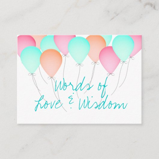 Cartes de conseil baby shower (Devant)