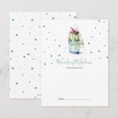 Cartes de conseil Baby shower Cactus Succulentes (Devant / Derrière)