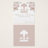 Cartes de conseil Baby shower Carrousel (Devant & derrière)