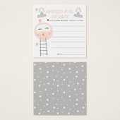 Cartes de conseil baby shower | Chemin vers la Lun (Devant & derrière)