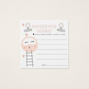 Cartes de conseil baby shower   Chemin vers la Lun