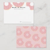 Cartes de conseil Baby shower de Donut rose (Devant / Derrière)