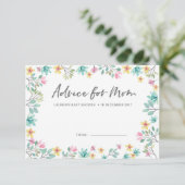 Cartes de conseil baby shower | Fleurs colorées (Debout devant)