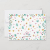 Cartes de conseil baby shower | Fleurs colorées (Dos)
