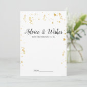 Cartes de conseil Baby shower Gold Celebration (Debout devant)