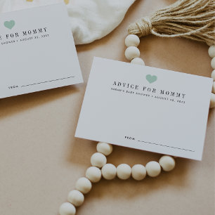 Cartes de conseil baby shower   Mention