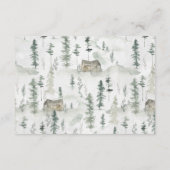 Cartes de conseil Baby shower pour animaux de bois (Dos)