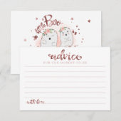 Cartes de conseil Baby shower pour fille d'Hallowe (Devant / Derrière)