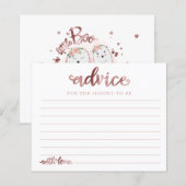 Cartes de conseil Baby shower pour fille d'Hallowe (Devant / Derrière)