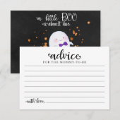 Cartes de conseil Baby shower pour garçon Hallowee (Devant / Derrière)