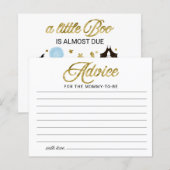 Cartes de conseil Baby shower pour garçon Hallowee (Devant / Derrière)