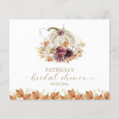 Cartes de conseil citrouille pour Fêtes des mariée (Dos)