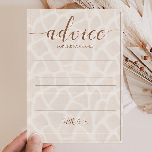 Cartes de conseil de Baby shower Neutral Safari