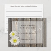 Cartes de conseil de Fête des mariées de marguerit (Devant / Derrière)