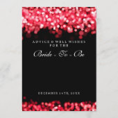 Cartes de conseil de Fête des mariées feux rouges (Dos)