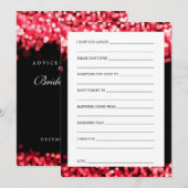 Cartes de conseil de Fête des mariées feux rouges (Devant / Derrière)