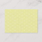 Cartes de conseil en Baby shower de citron vert (Dos)