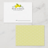 Cartes de conseil en Baby shower de citron vert (Devant / Derrière)