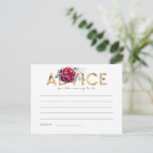 Cartes de conseil en Baby shower rouge or et bourg (Debout devant)