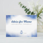 Cartes de conseil en Baby shower vert botanique (Debout devant)