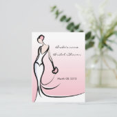 Cartes de conseil en Fête des mariées rose (Debout devant)