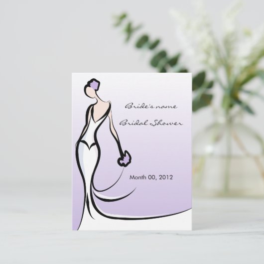 Cartes de conseil en Fête des mariées violette (Debout devant)