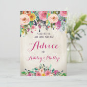 Cartes de conseil en Fêtes des mariées florales (Debout devant)