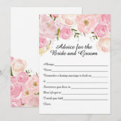 Cartes de conseil en Fêtes des mariées florales (Devant / Derrière)